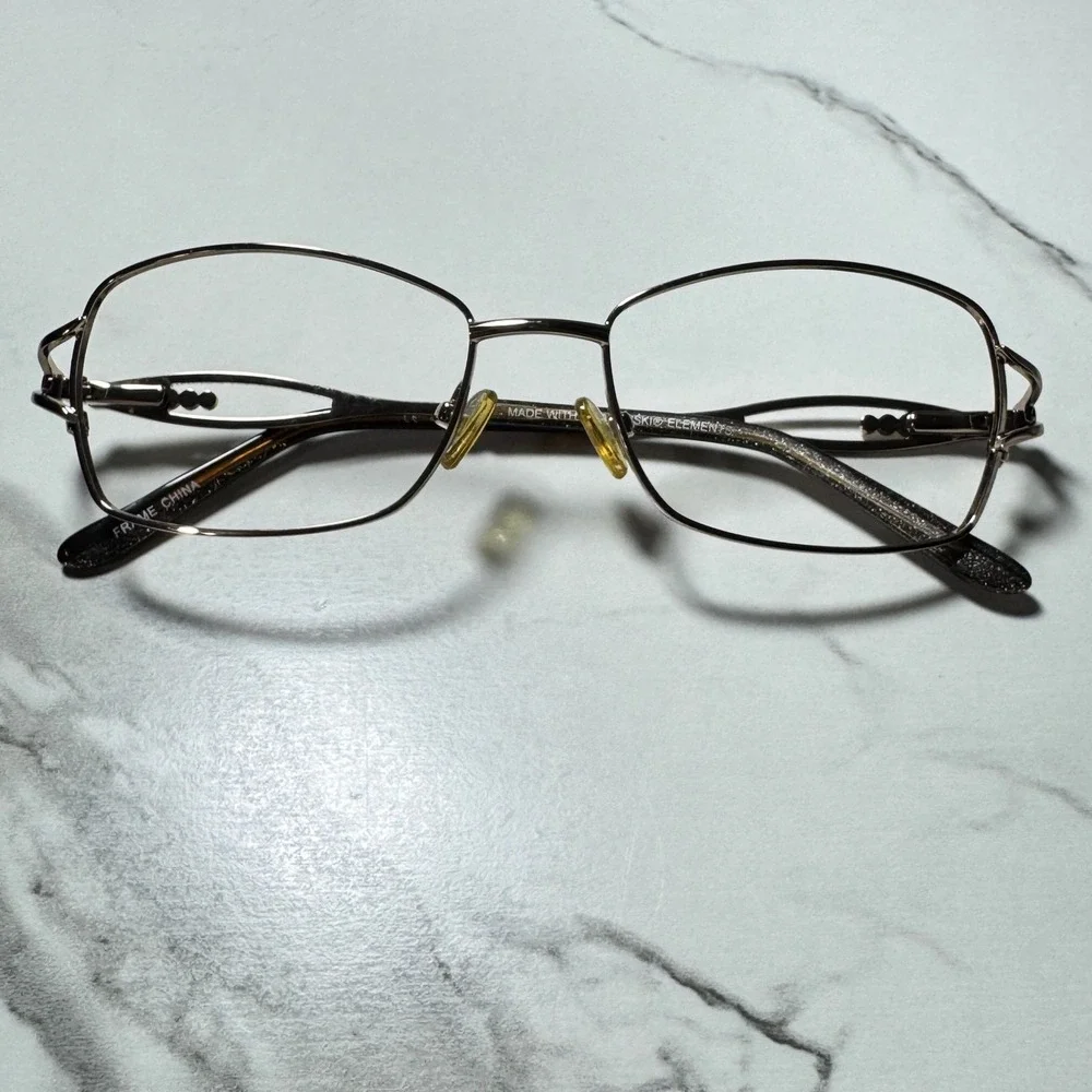 Swarovski Elements 421 234 Metallic Crystal Eyeglass Frames 53-17-135